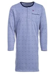Henry Terre Nachthemd Thermo Nachthemd Dunkelblau/Fliederfarben/Blau/Lila