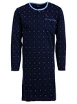 Henry Terre Nachthemd Thermo Nachthemd Dunkelblau/Blau