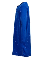 Henry Terre Nachthemd Thermo Nachthemd Blau/Hellblau