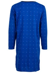Henry Terre Nachthemd Thermo Nachthemd Blau/Hellblau