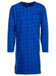 Henry Terre Nachthemd Thermo Nachthemd Blau/Hellblau