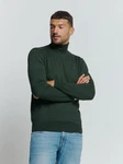 NO EXCESS Rollkragenpullover Strickpullover Zweifarbig