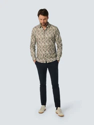 NO EXCESS Langarmshirt Poloshirt Dunkelgrün/Beige/Khaki/Gelb/Bordeaux/Braun