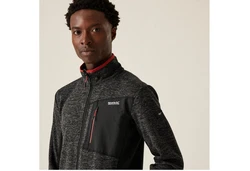 Regatta Strickfleecejacke Baslinn Dunkelgrau/Rot/Grau/Dunkelrot/Schwarz