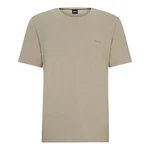 BOSS Kurzarmshirt Mix&Match T-Shirt mit Boss-Logo auf Brust Khaki/Beige
