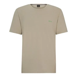 BOSS Kurzarmshirt Mix&Match T-Shirt mit Boss-Logo auf Brust Khaki/Beige