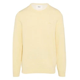 Rundhalspullover Pullover (1-tlg) Rundhals-Ausschnitt, langarm, Logo-Stickerei