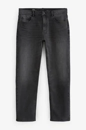 Straight-Jeans Straight-Fit Stretch-Jeans mit Grtel (1-tlg)