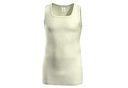 HERMKO Achselhemd 40025 Herren Tank Top Khaki/Weiß/Hellgrün