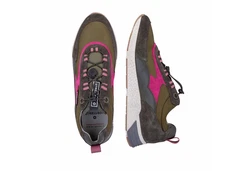 Strellson Herren Sneaker Flex Cross Kilburn Dunkelgrün/Rosa/Grün