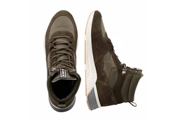 Strellson Herren Sneaker Flex Cross Kilburn Hi Dunkelgrün/Khaki