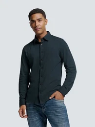 Langarmhemd Piqu-Hemd von Timeless Basics