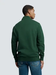 NO EXCESS Sweater Weste mit Twill-Jacquard und Reißverschluss Dunkelgrün/Grün