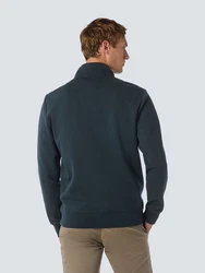 NO EXCESS Sweater Weste mit Twill-Jacquard und Reißverschluss 