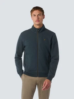 NO EXCESS Sweater Weste mit Twill-Jacquard und Reißverschluss 