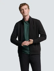 NO EXCESS Sweater Weste mit Twill-Jacquard und Reißverschluss 