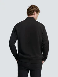 NO EXCESS Sweater Weste mit Twill-Jacquard und Reißverschluss 