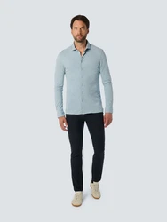 NO EXCESS Langarmhemd Blau/Hellblau/Grau