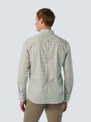 NO EXCESS Langarmhemd  Beige/Khaki/Grau/Weiß