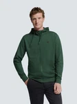 NO EXCESS Sweater Kapuzenweste mit Reißverschluss Dunkelgrün/Grün