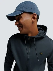 NO EXCESS Sweater Kapuzenweste mit Reißverschluss Dunkelblau