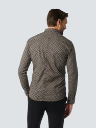 NO EXCESS Langarmhemd Komfort-Stretch Hemd Khaki/Grau/Dunkelgrau/Braun/Dunkelbraun