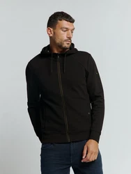 NO EXCESS Sweatshirt Hooded Full Zipper Jacquard Sweater Schwarz/Dunkelgrün/Khaki/Dunkelbraun