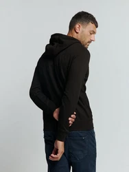 NO EXCESS Sweatshirt Hooded Full Zipper Jacquard Sweater Schwarz/Dunkelgrün/Khaki/Dunkelbraun