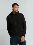 NO EXCESS Sweatshirt Hooded Full Zipper Jacquard Sweater Schwarz/Dunkelgrün/Khaki/Dunkelbraun