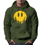 Neverless Hoodie Herren Aufdruck Print Sonne Outdoor Motiv Smiling Face 