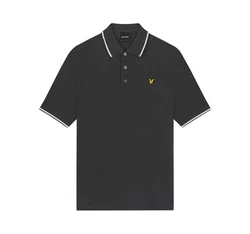 Lyle & Scott Poloshirt Tipped Grau/Grün/Dunkelgrau