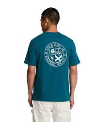 Lyle & Scott T-Shirt Football for all Grap Türkis/Blau