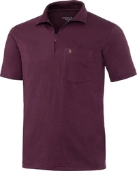 HENSON&HENSON Poloshirt Superweiches Jersey-Gewebe Dunkelrot/Lila/Bordeaux