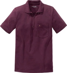 HENSON&HENSON Poloshirt Superweiches Jersey-Gewebe Dunkelrot/Lila/Bordeaux