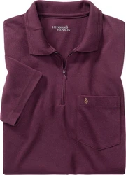 HENSON&HENSON Poloshirt Superweiches Jersey-Gewebe Dunkelrot/Lila/Bordeaux