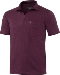 HENSON&HENSON Poloshirt Superweiches Jersey-Gewebe Dunkelrot/Lila/Bordeaux