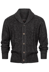 Indicode Sweatjacke INIlterly Dunkelgrau/Grau/Schwarz