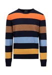 FYNCH-HATTON Wollpullover Mischfarben/Dunkelblau/Hellblau/Gelb/Orange