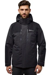 Jack Wolfskin 3-in-1 Funktionsjacke JASPER 3IN1 JKT M Schwarz/Dunkelgrau/Dunkelblau/Grau/Blau