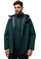 Jack Wolfskin Funktionsjacke ALTENBERG 3IN1 Dunkelgrün/Grün