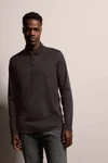 bugatti Langarm-Poloshirt Strukturoptik Dunkelbraun/Grau/Khaki/Dunkelrot/Dunkelgrau/Schwarz/Braun