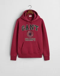 Gant Sweatshirt FRONT GRAPHIC SWEAT HOODIE Strickpullover RICH WINE