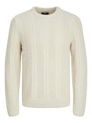 Jack & Jones Strickpullover Regular Fit Weiß/Creme/Beige/Khaki