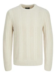 Jack & Jones Strickpullover Regular Fit Weiß/Creme/Beige/Khaki
