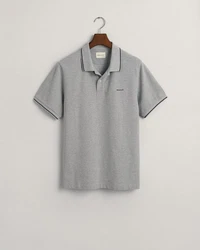 GANT Poloshirt TIPPING PIQUE RUGGER Grau