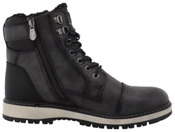 TOM TAILOR Winterboots mit TEX-Membran Schwarz/Dunkelgrau/Grau/Dunkelgrün