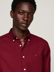 Tommy Hilfiger Langarmhemd FLEX POPLIN RF SHIRT rot (deep rouge)