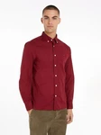 Tommy Hilfiger Langarmhemd FLEX POPLIN RF SHIRT rot (deep rouge)