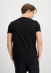Alpha Industries T-Shirt Organics EMB Schwarz/Dunkelblau/Weiß