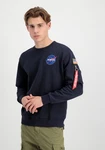 Alpha Industries Space Shuttle Sweatshirt Dunkelgrau/Dunkelblau/Blau/Grau